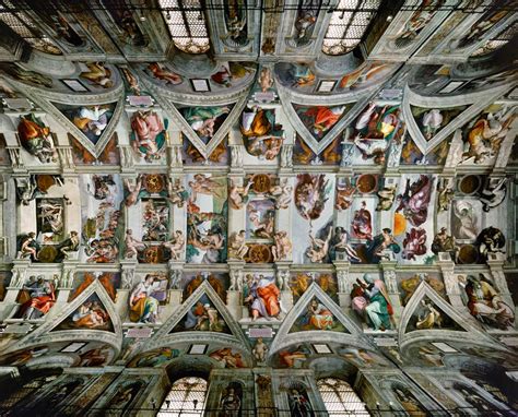 Decke Der Sixtinischen Kapelle Michelangelo Buonarotti Als Kunstdruck