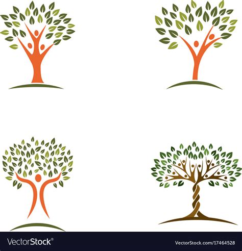 Family tree logo design template Royalty Free Vector Image