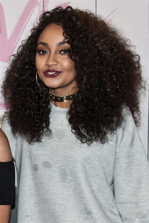 Leigh Anne Pinnock Curly Dark Brown Afro Bouffant Hairstyle Steal Her Style