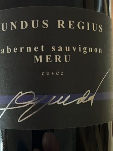 Fundus Regius Meru Cuv E Cabernet Sauvignon Vivino Us