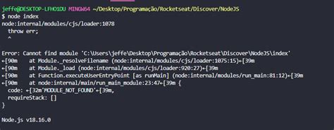 Javascript Node Internal Modules Cjs Loader 1078 Throw Err Stack