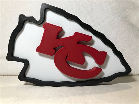 Kansas City Chiefs Sign Logo Wall Art Medium Mingus Leather Studio