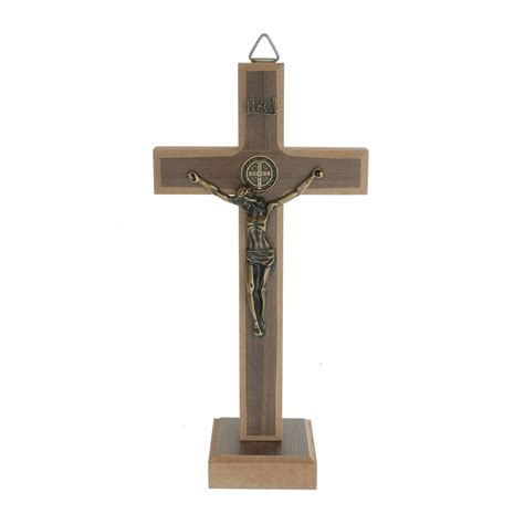 Crucifixo De Mesa Ou Parede Em Mdf Tam M Lirio Do Vale