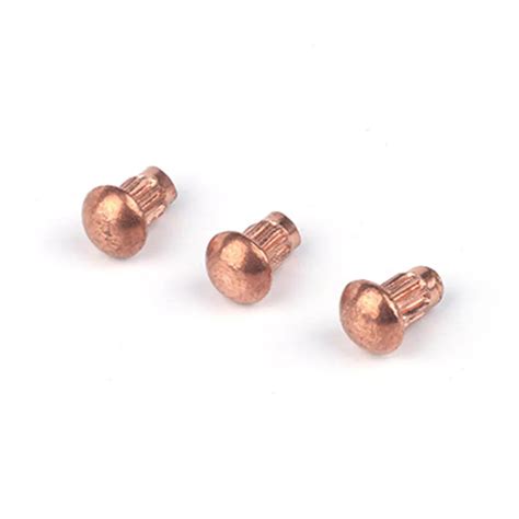 Pieces Inch X Inch Copper Round Head Solid Rivets Knurled