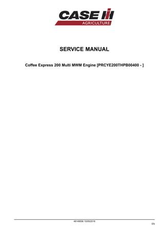 Case Ih Multi Coffee Express Harvester Service Repair Manual Pdf