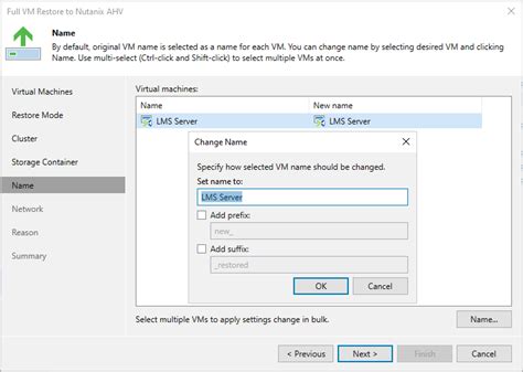 Step 6 Specify VM Name Veeam Backup For Nutanix AHV User Guide