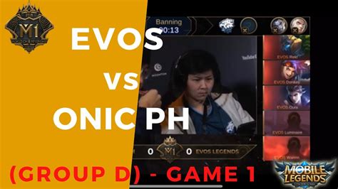 EVOS Vs ONIC PH FULL GAME 1 M1 MLBB WORLD CHAMPIONSHIP 2019 GROUP