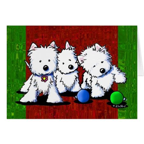 Westie Terrier Trio Christmas Cards Zazzle