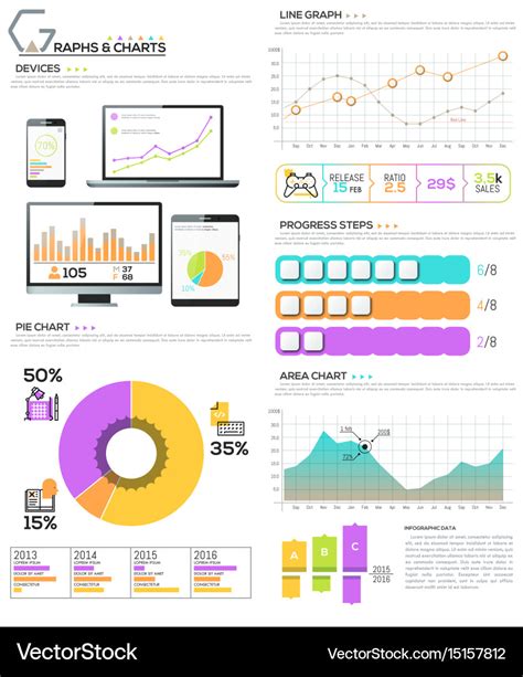 big bundle  diagram chart graph  workflow vector image