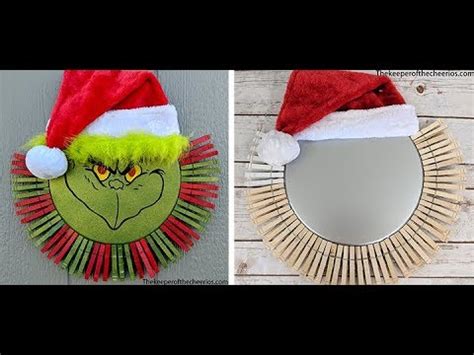 Grinch Clothespin Pizza Pan Wreath Youtube