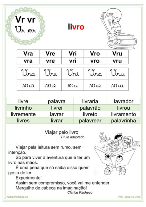 Ficha De Leitura Silabas Complexas Pdf