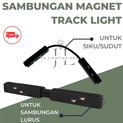 jual type  track light magnet sambungan track light led magnetic
