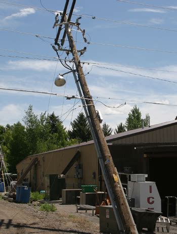 Truck Pulls Down Power Lines Cuts Off Meeker Power Rio Blanco Herald