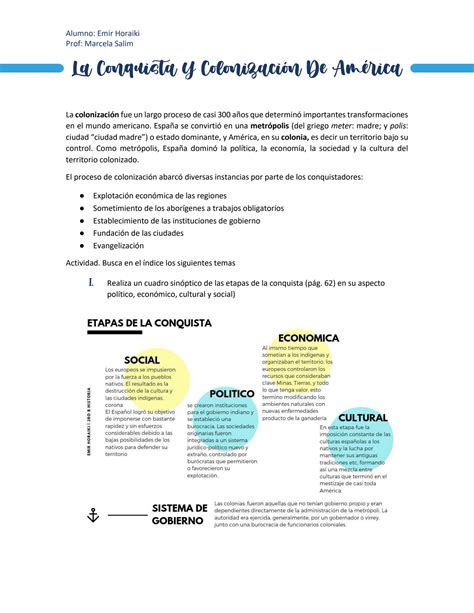 SOLUTION Trabajo Pr Ctico N 1 Conquista Y Colonizaci N De Am Rica