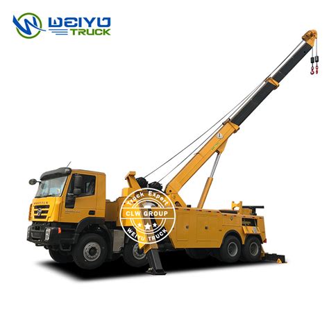 Hongyan 12 Wheels 8x4 50t 50 Tons Rotator Boom Crane Road Rescue