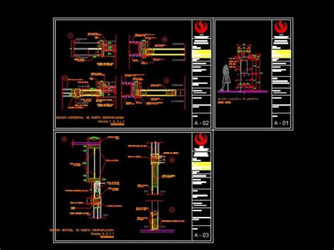 Levantamiento De Puerta Contraplacada En AutoCAD Librería CAD