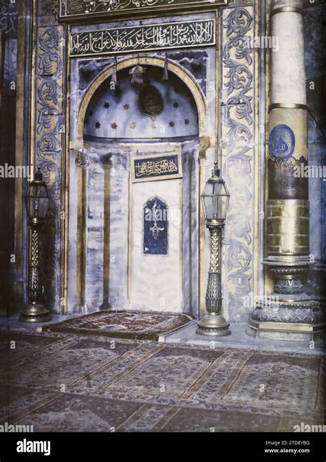 Constantinople Istanbul Actuelle Turquie Le Mihrab Indiquant La