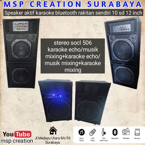 Speaker Aktif Atau Amplifier Rakitan Bluetooth Karaoke Rakitan Sendiri