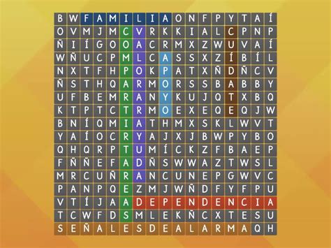 Tips Para El Cuidador Wordsearch