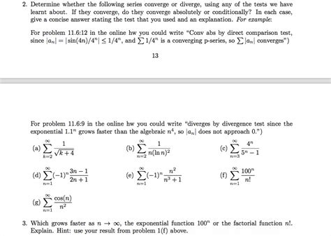 Solved Determine whether the following series converge or | Chegg.com