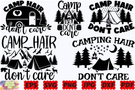 Camp Hair Don T Care SVG Camping SVG Graphic By