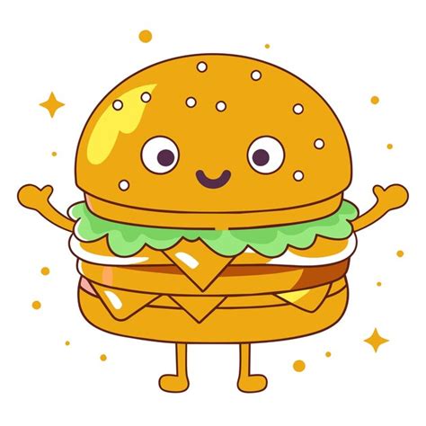 Ilustraci N De Dibujos Animados De Hamburguesas Vector Premium