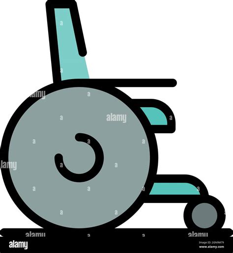 Electric Wheelchair Icon Outline Electric Wheelchair Vector Icon Color