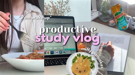 Study Vlog 📚 Finals Week • Waking Up At 7am • My Efficient Routine 😓