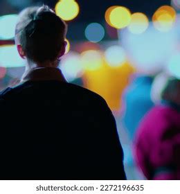 bokeh photo homme de dos lieu ai generated image  shutterstock