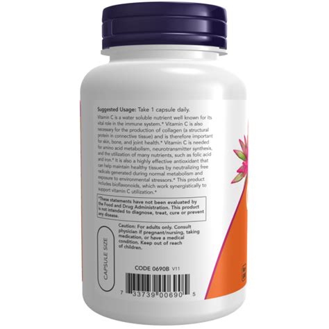 Vitamina C 1000 Com Bioflavonoides 100 Cáps Apollo Suplementos