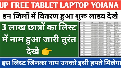 Up Tablet Yojana Latest News Up Free Tablet Yojana 2022 Up Free