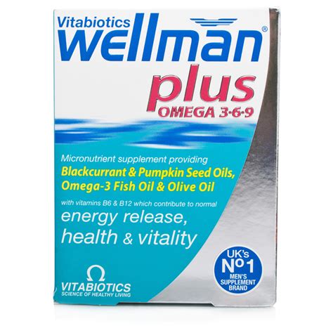 Vitabiotics Wellman Plus Omega 3 6 9 Chemist Direct