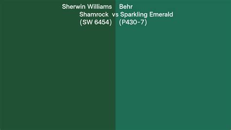 Sherwin Williams Shamrock Sw Vs Behr Sparkling Emerald P