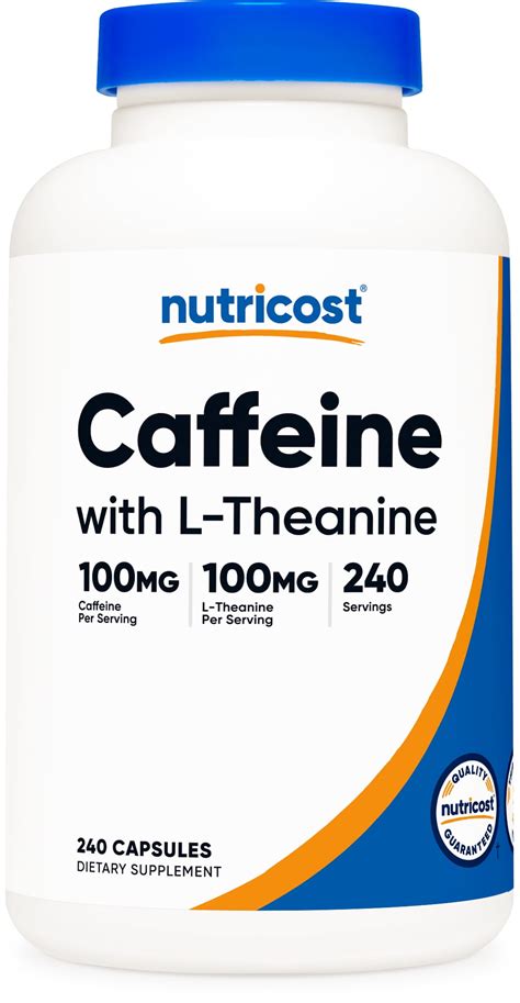 Nutricost Caffeine With L Theanine Supplement Mg Of Each