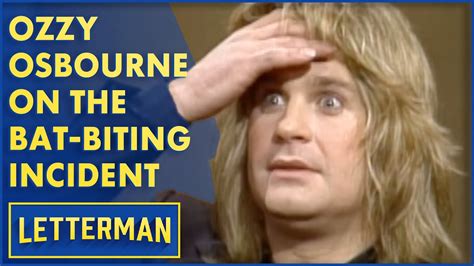 Ozzy Osbourne Bit The Head Off A Bat Letterman Youtube