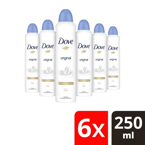 Dove Original Anti Perspirant Deodorant Aerosol 250ml Pack Of 6