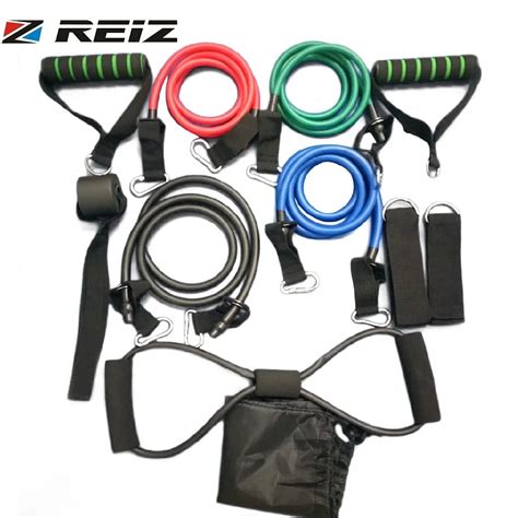 REIZ 11 Pcs Set Rally Pull Rope Muscle Training Resistance Bands