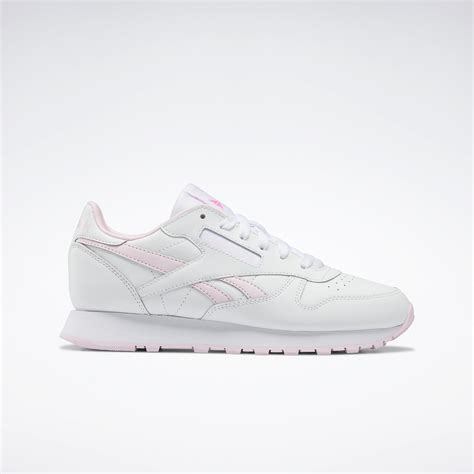 Classic Leather Shoes In Cloud White Cloud White Pixel Pink Reebok Official Uk