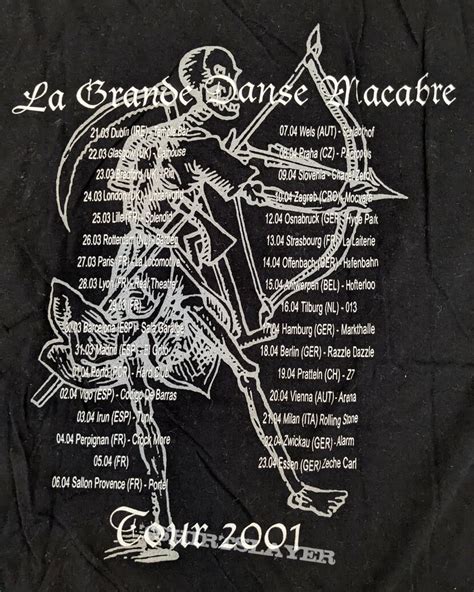 Marduk La Grande Danse Macabre Tour Ls Tshirtslayer Tshirt And