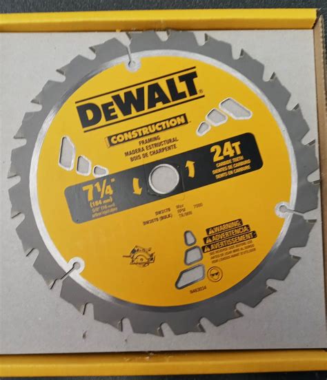 Dewalt Dw3578b10 7 1 4 24t Framing Saw Carbide Circular Saw Blade 10p