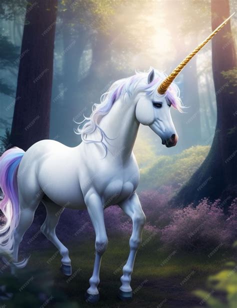 Premium AI Image | View of magical and mythical unicorn creature