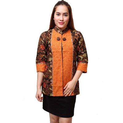 Model Baju Batik Atasan Kombinasi Kain Polos Terbaru Mangklingi