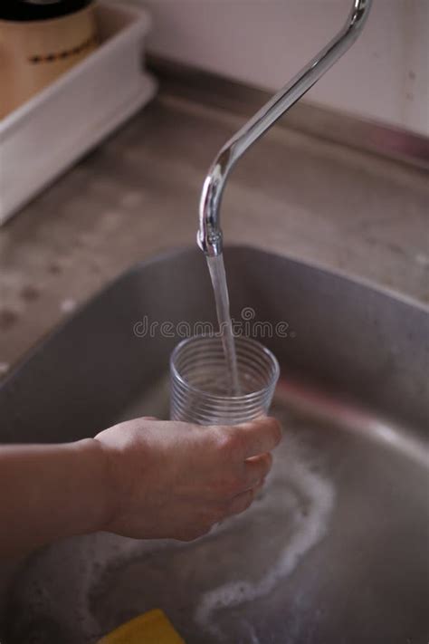 Pouring Fresh Tap Water Stock Photo Image Of Drinking 149066432