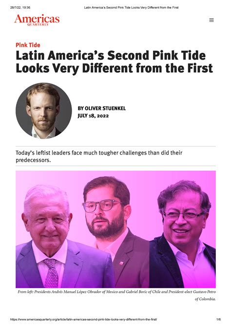 Latin Americas Second Pink Tide Looks Very Different From The First