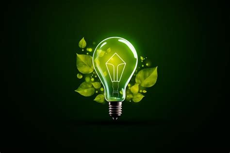 Premium Photo Green Eco Energy Concept Icon Plant Inside The Light Bulb