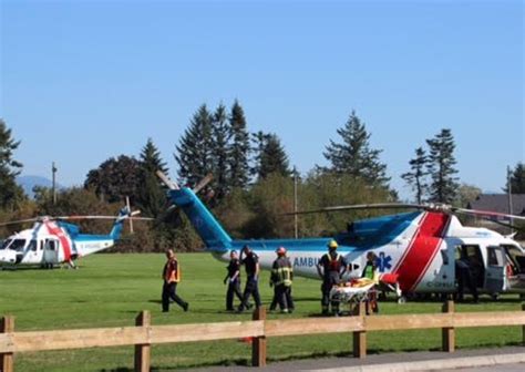 Ambulance And Train Collide In Langley B C Cbc News