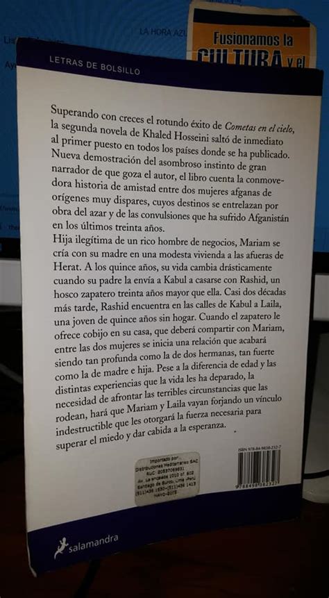 Mil Soles Espl Ndidos De Khaled Hosseini Contra Portada