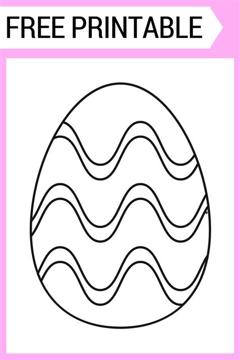 Easter Egg Coloring Page FREE Printable for Kids