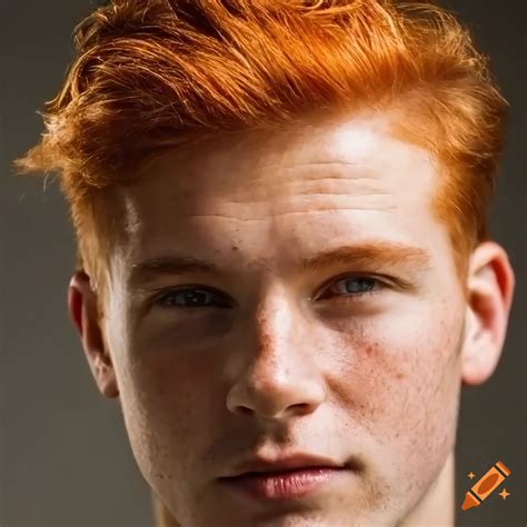 Close Up Of A Man With Orange Hair And Freckles On Craiyon