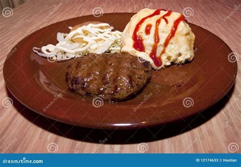 Japanese Omelette Rice stock image. Image of japan, japanese - 12174633